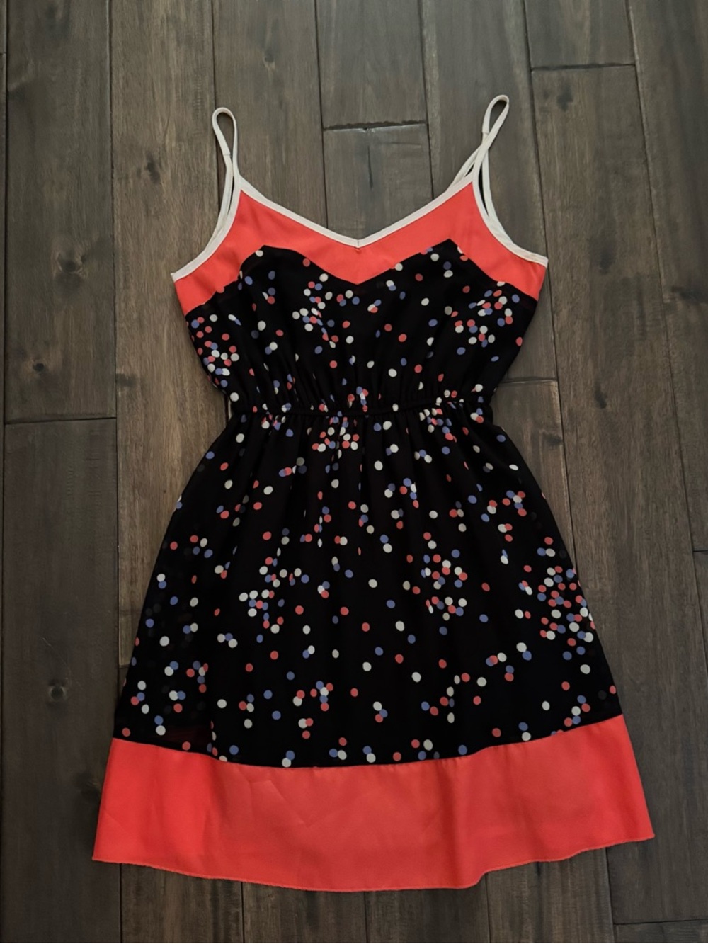 Ya Los Angeles Strapless Polka Dot Summer Dress S